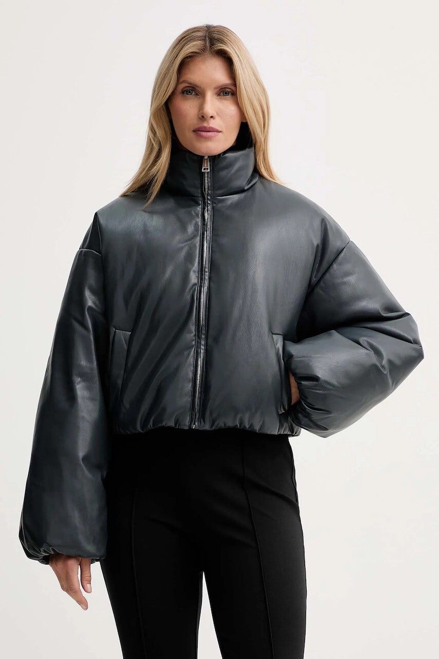 Páperová bunda Nanushka modrá farba, zimná, oversize, NW25PFJK01655