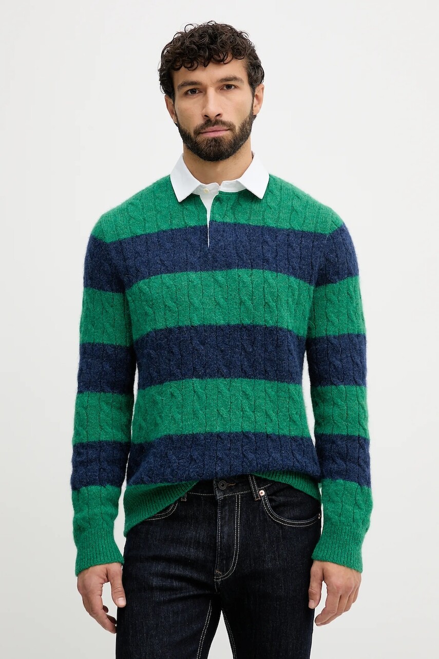 Sveter Polo Ralph Lauren zelená farba, 710979096