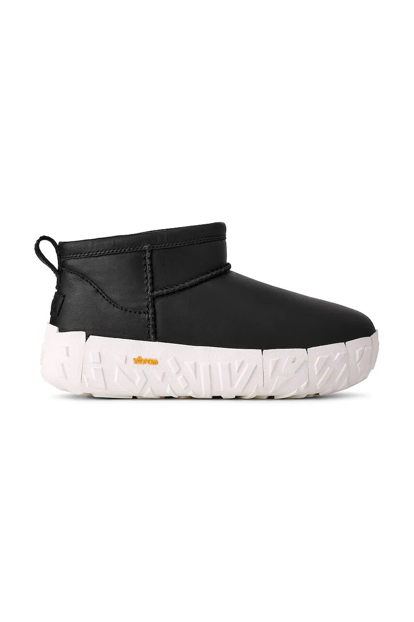 Semišové snehule UGG Cl Ultra Mini Wrap Tech Noir čierna farba, 1171215.BKJ