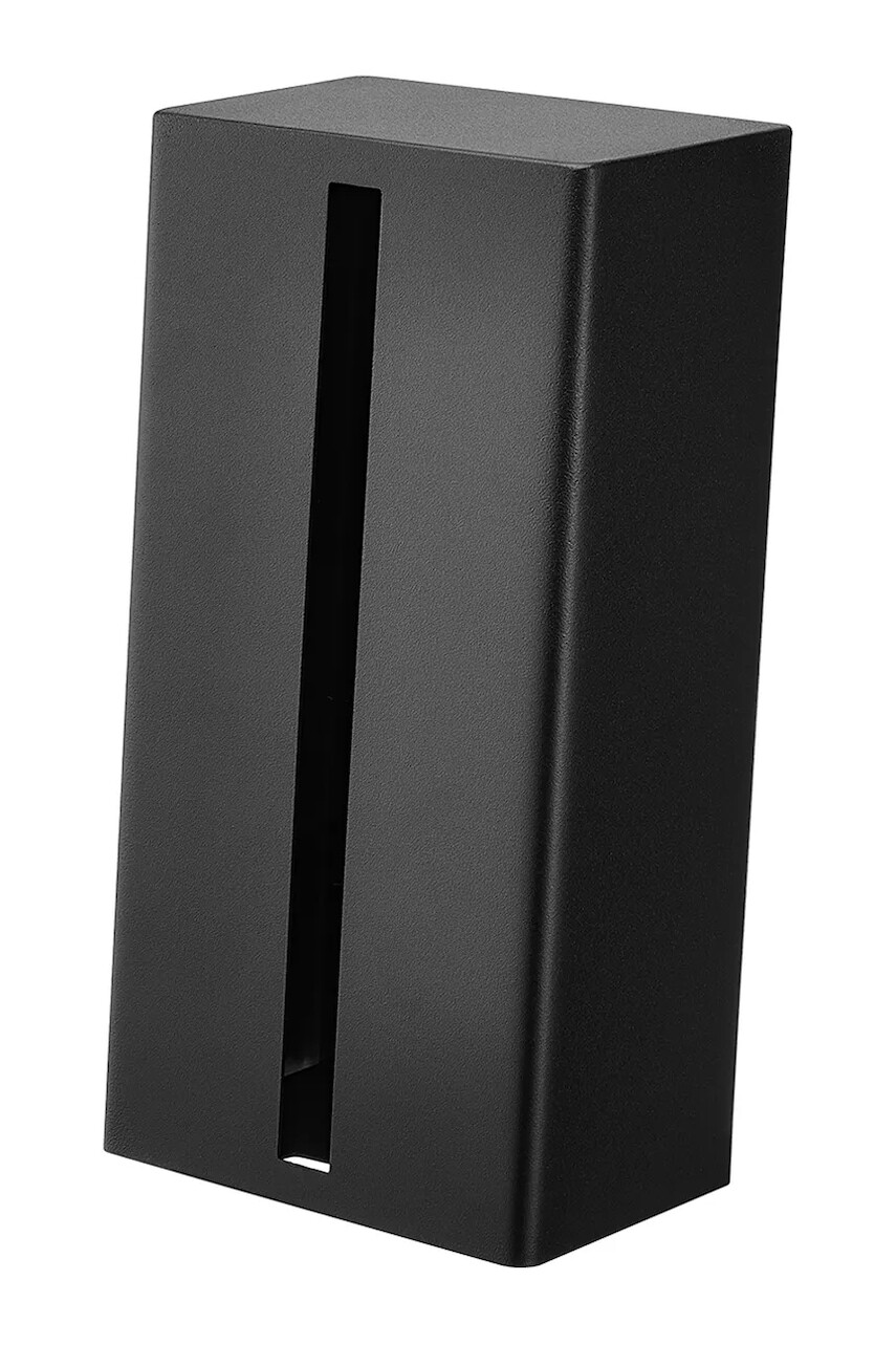 Nádoba na hygienické vreckovky Yamazaki Tower 12,6 x 9,7 x 23,7 cm čierna farba
