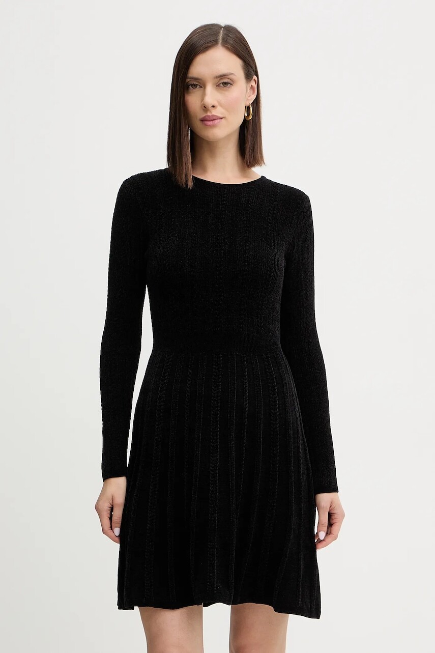 Šaty Guess MORGAN čierna farba, mini, áčkový strih, W5BK79 Z3902