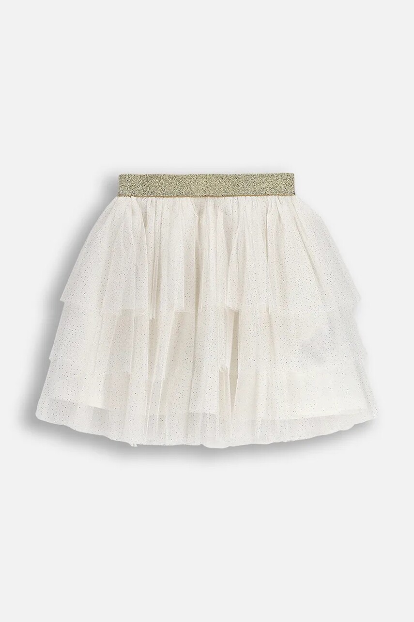 Dievčenská sukňa Coccodrillo béžová farba, mini, áčkový strih, WINTER COSY GRIL KIDS