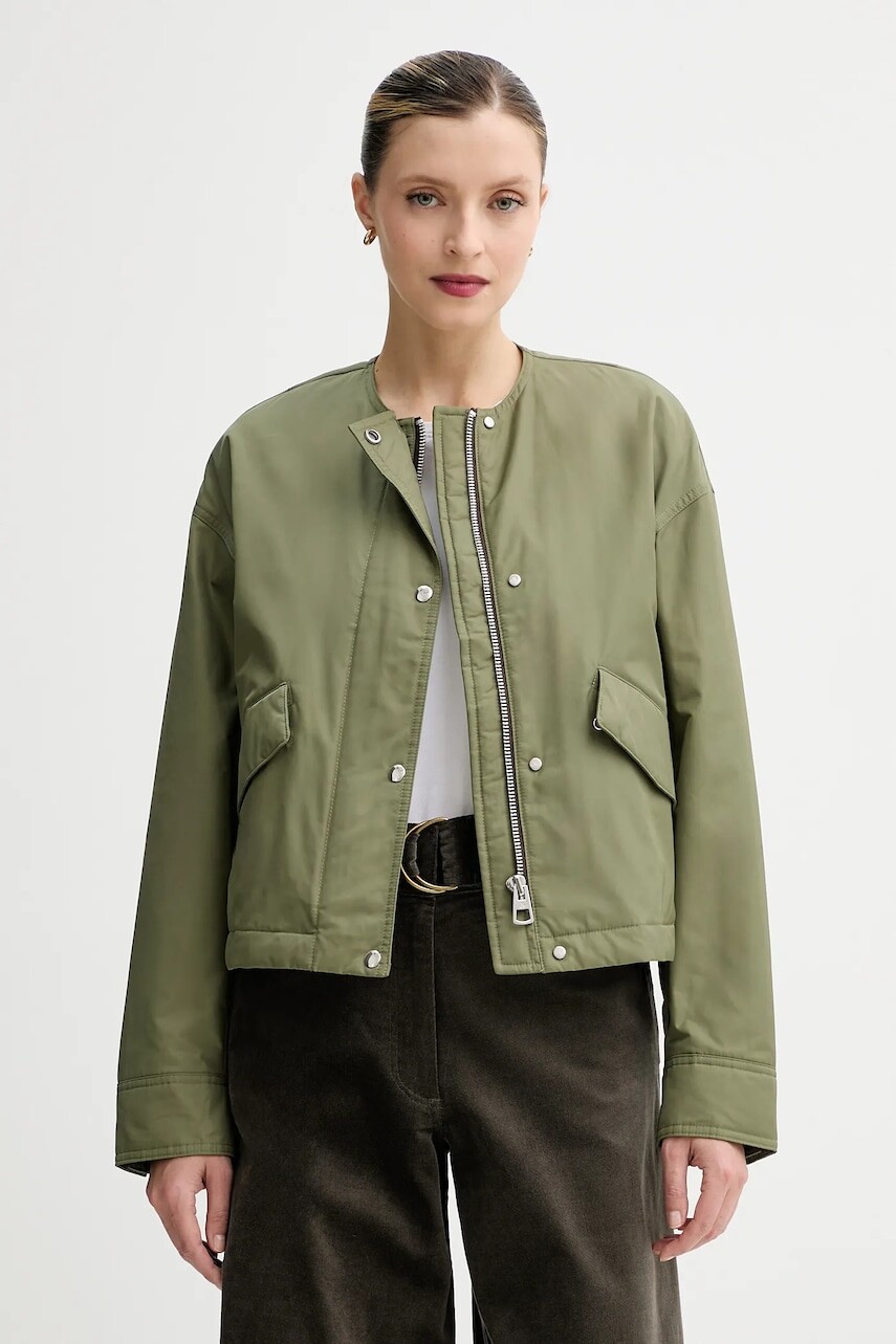 Bunda Marc O'Polo zelená farba, prechodná, oversize, 506127070055