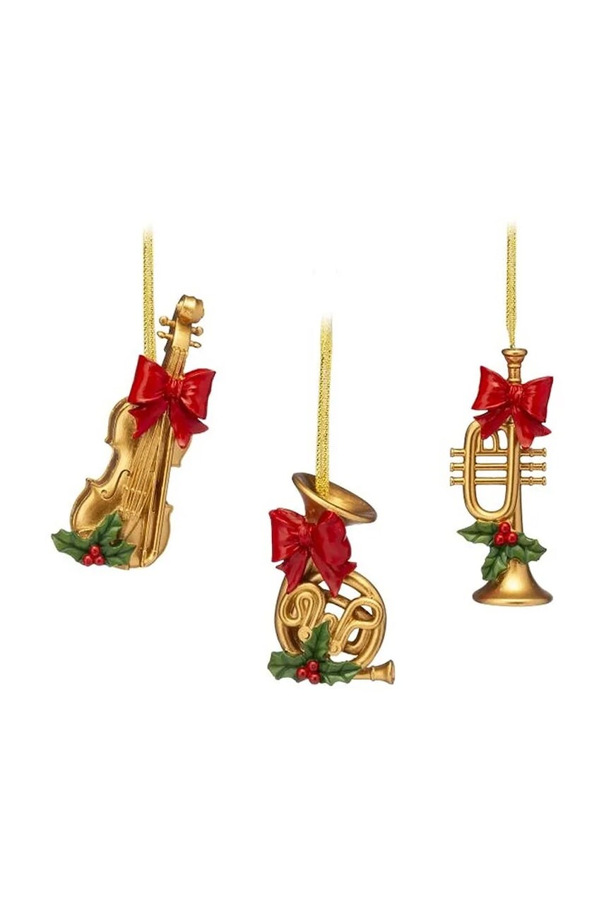 Vianočná dekorácia Palais Royal 12 cm 3-pak viac farieb