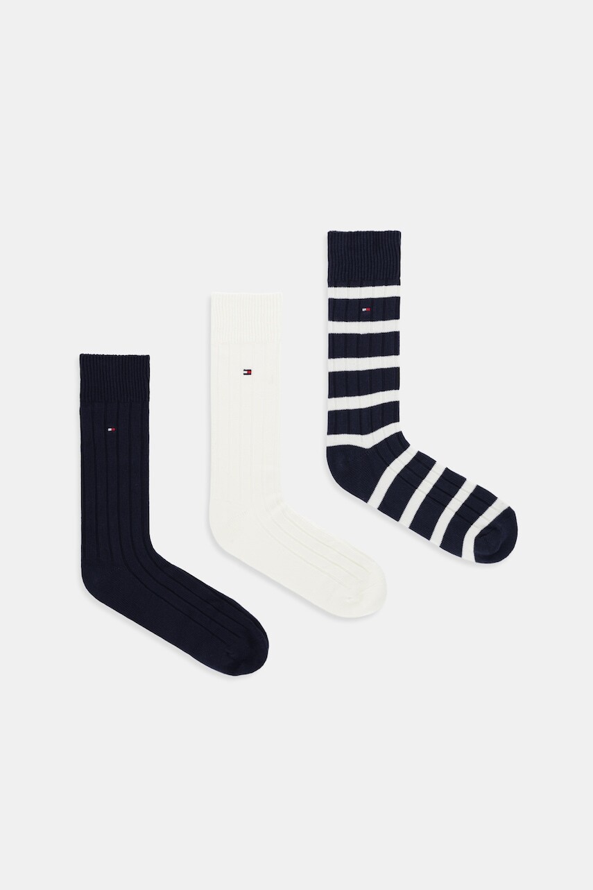 Ponožky Tommy Hilfiger 3-pak tmavomodrá farba, 701235377
