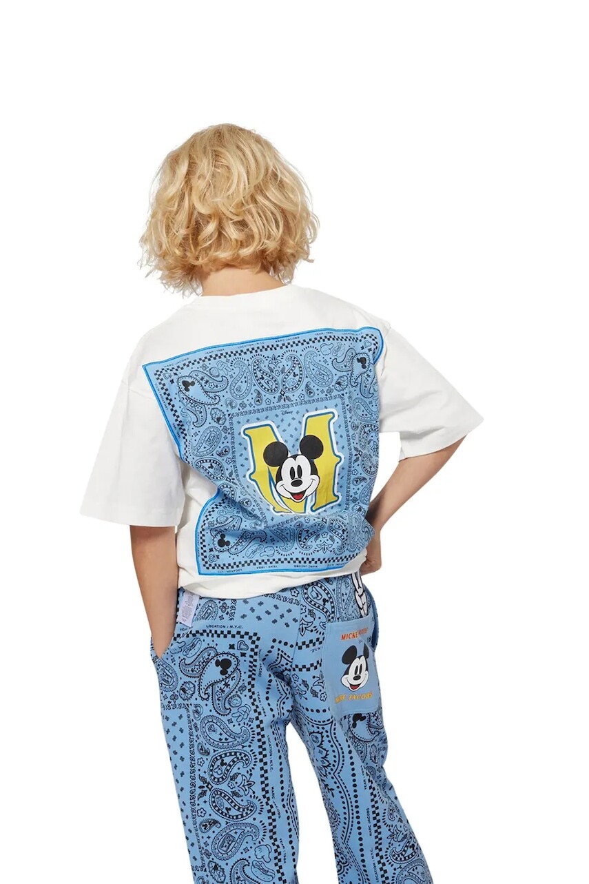 Detské bavlnené tričko Marc Jacobs béžová farba, s potlačou, W60692