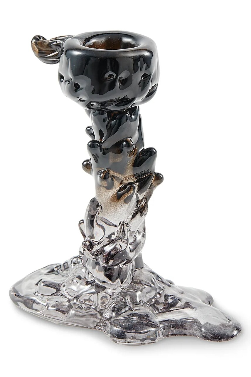 Dekoračný svietnik Pols Potten Drip S/14 x 8 cm šedá farba