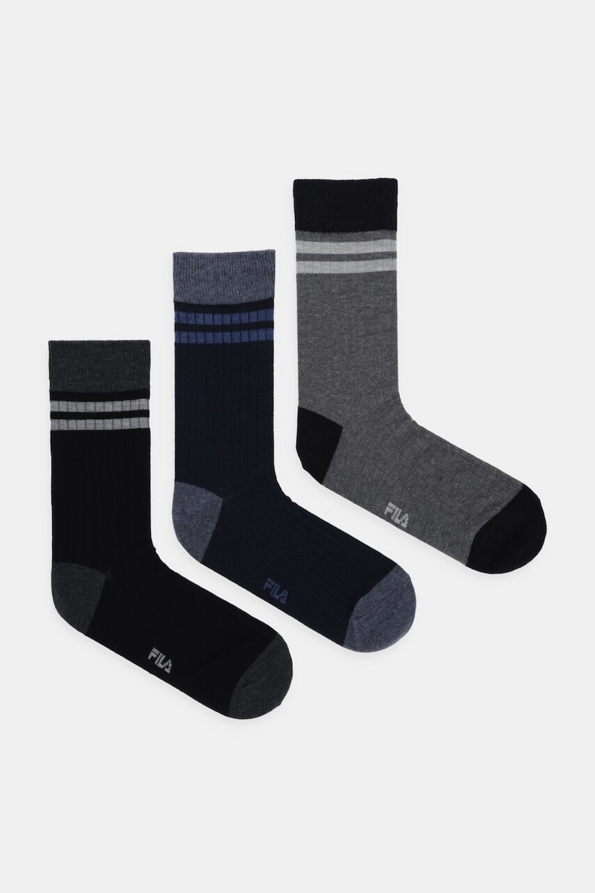 Ponožky Fila 3-pak šedá farba, F5403