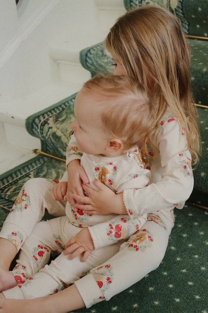 Sada pre bábätká Konges Sløjd BASIC BODY/PANTS SET GOTS béžová farba, KS104215