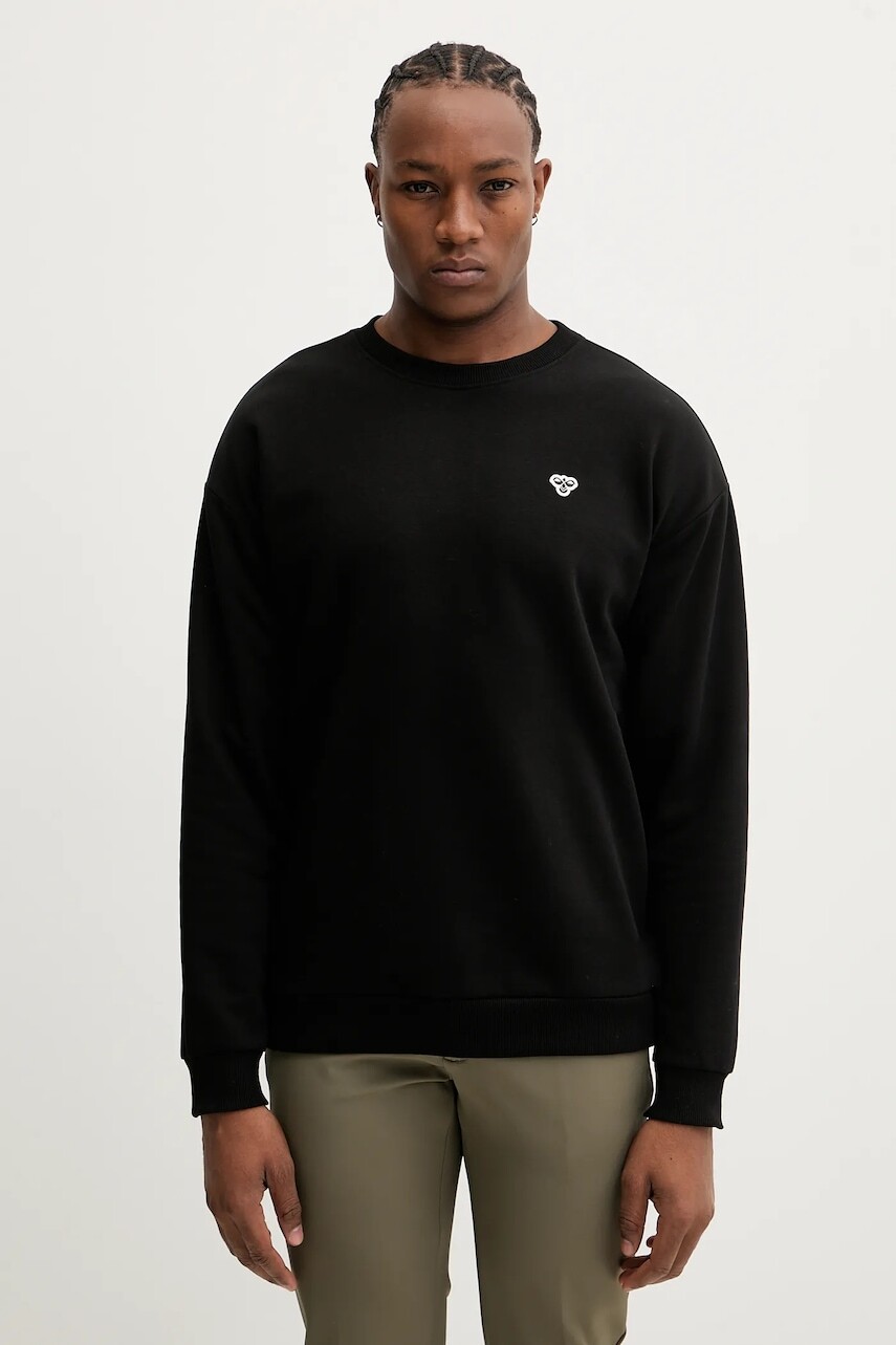 Mikina Hummel čierna farba, jednofarebná, 230778