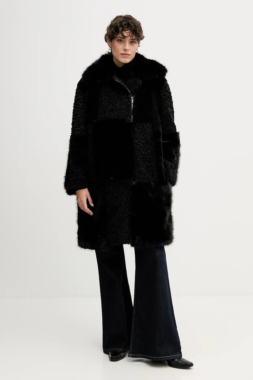 Kabát Dkny čierna farba