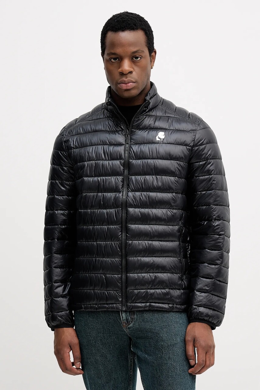 Bunda Karl Lagerfeld čierna farba, prechodná, 554590.505400