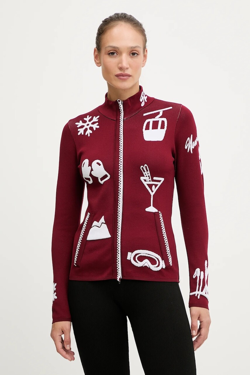 Funkčná mikina Newland LADY FULL ZIP bordová farba, N46872.198