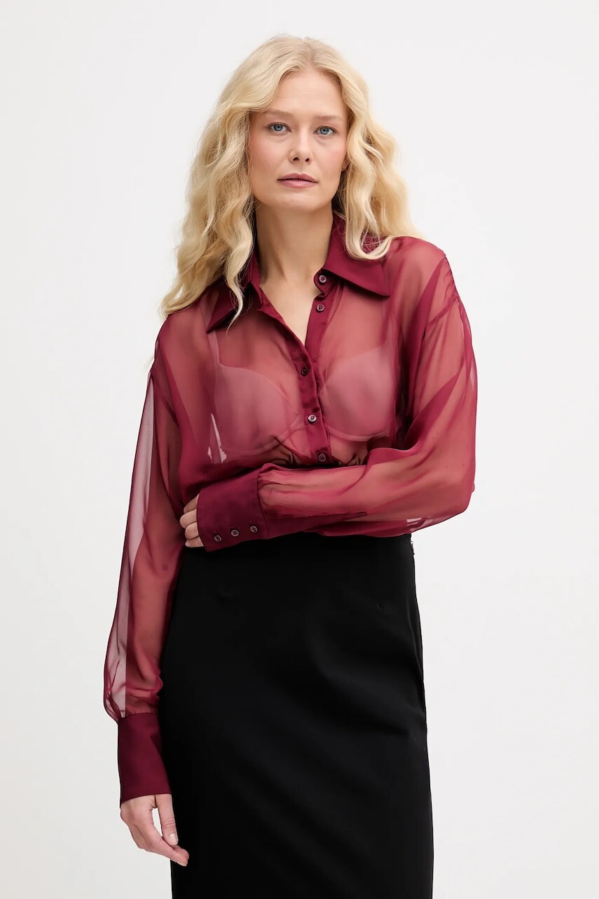 Blúzka Aniye By bordová farba, jednofarebná, 181314