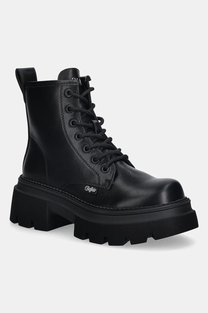 Workery Buffalo Mave Lace Up čierna farba, na platforme, 1622616-BLK