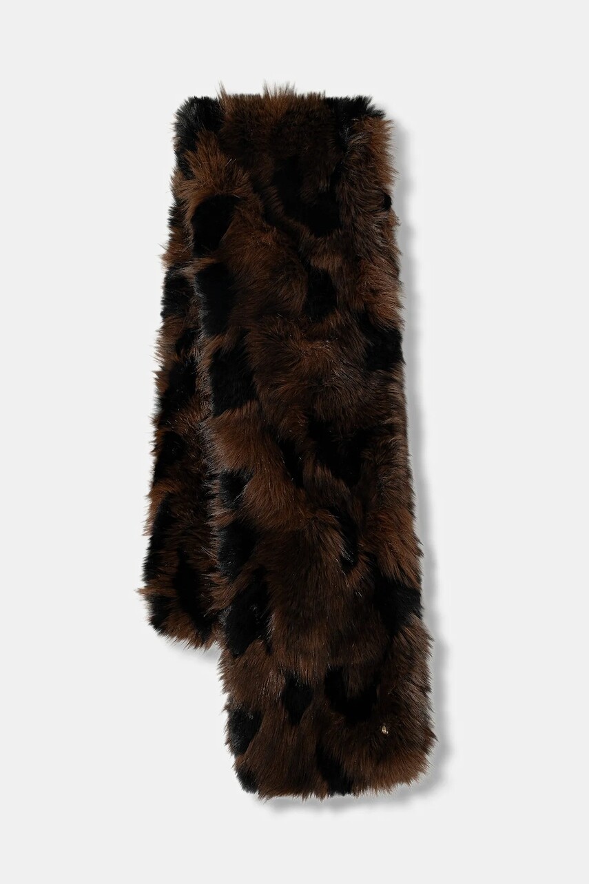 Šál Kurt Geiger London hnedá farba, vzorovaný, 9433630609