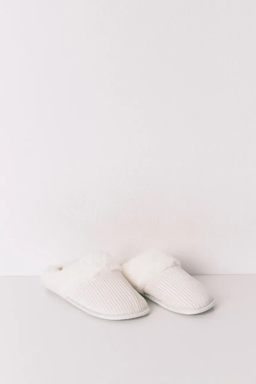 Papuče women'secret XMAS BASICS béžová farba, 4992574