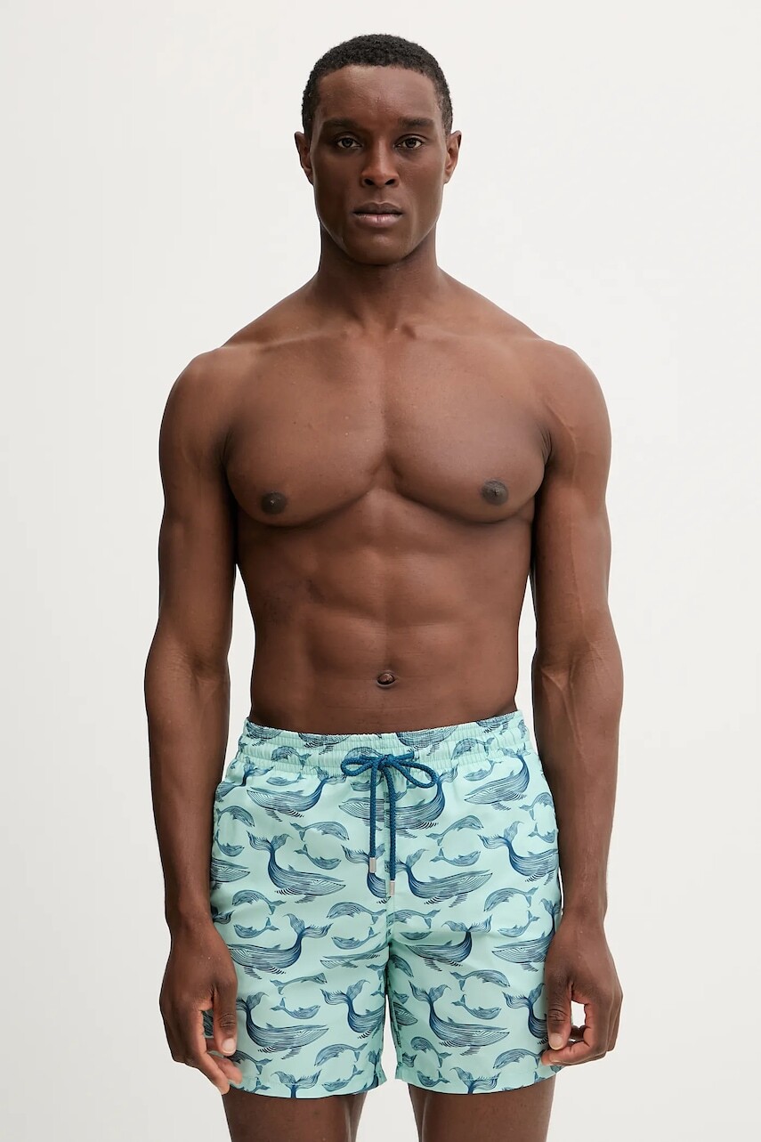 Plavkové šortky Vilebrequin MOOREA tyrkysová farba, MOODB106