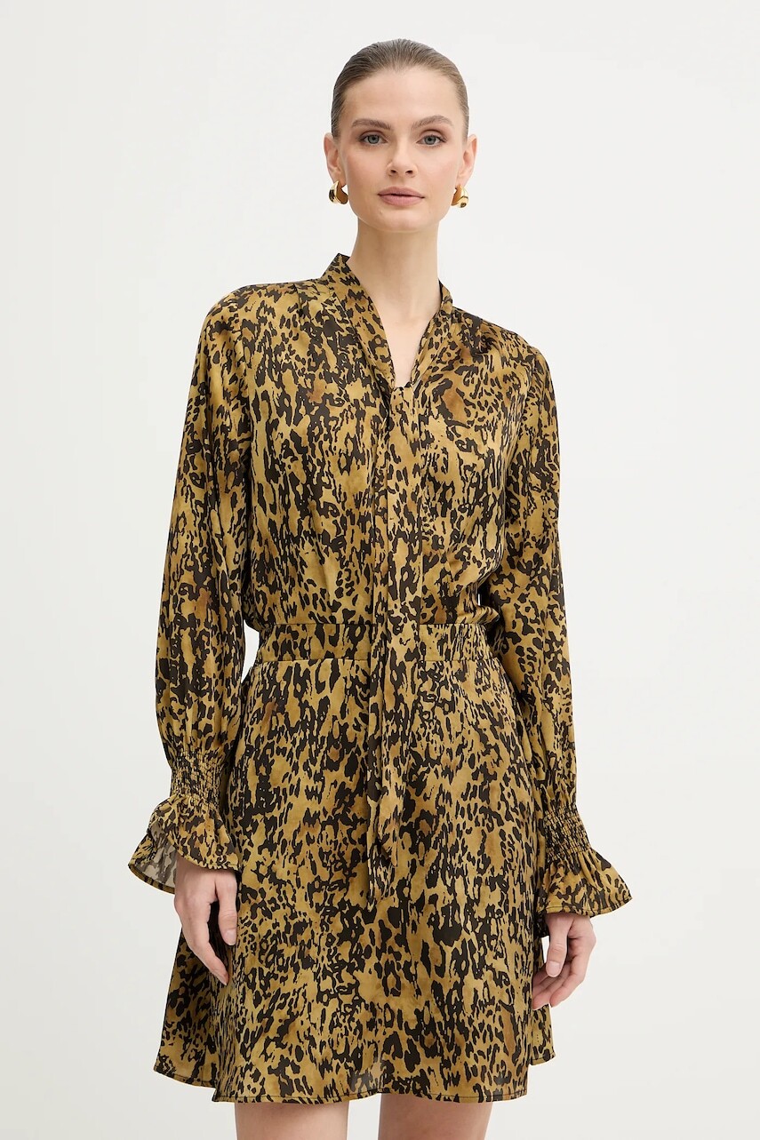 Šaty Morgan zelená farba, mini, áčkový strih, REOLY.F