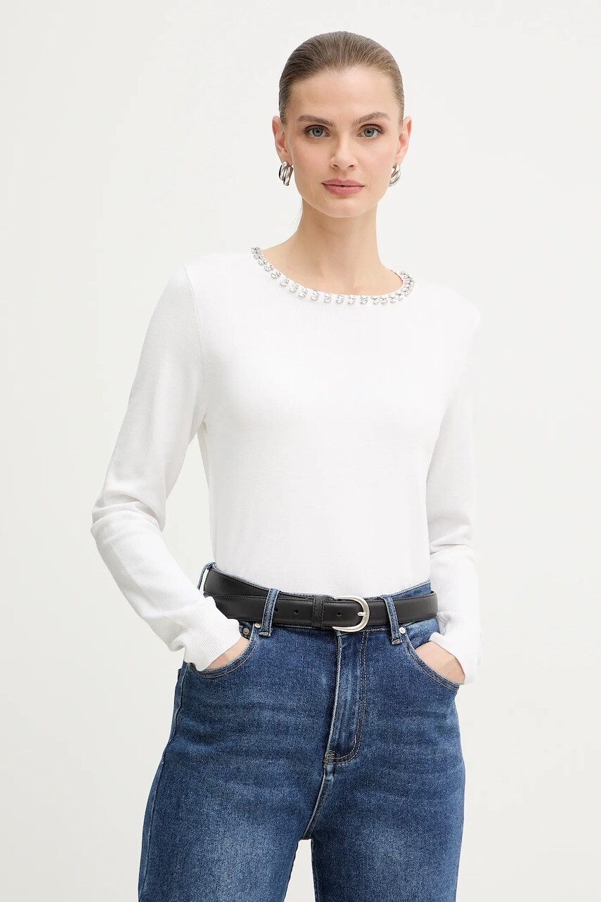 Sveter Morgan biela farba, ľahký, MBUI