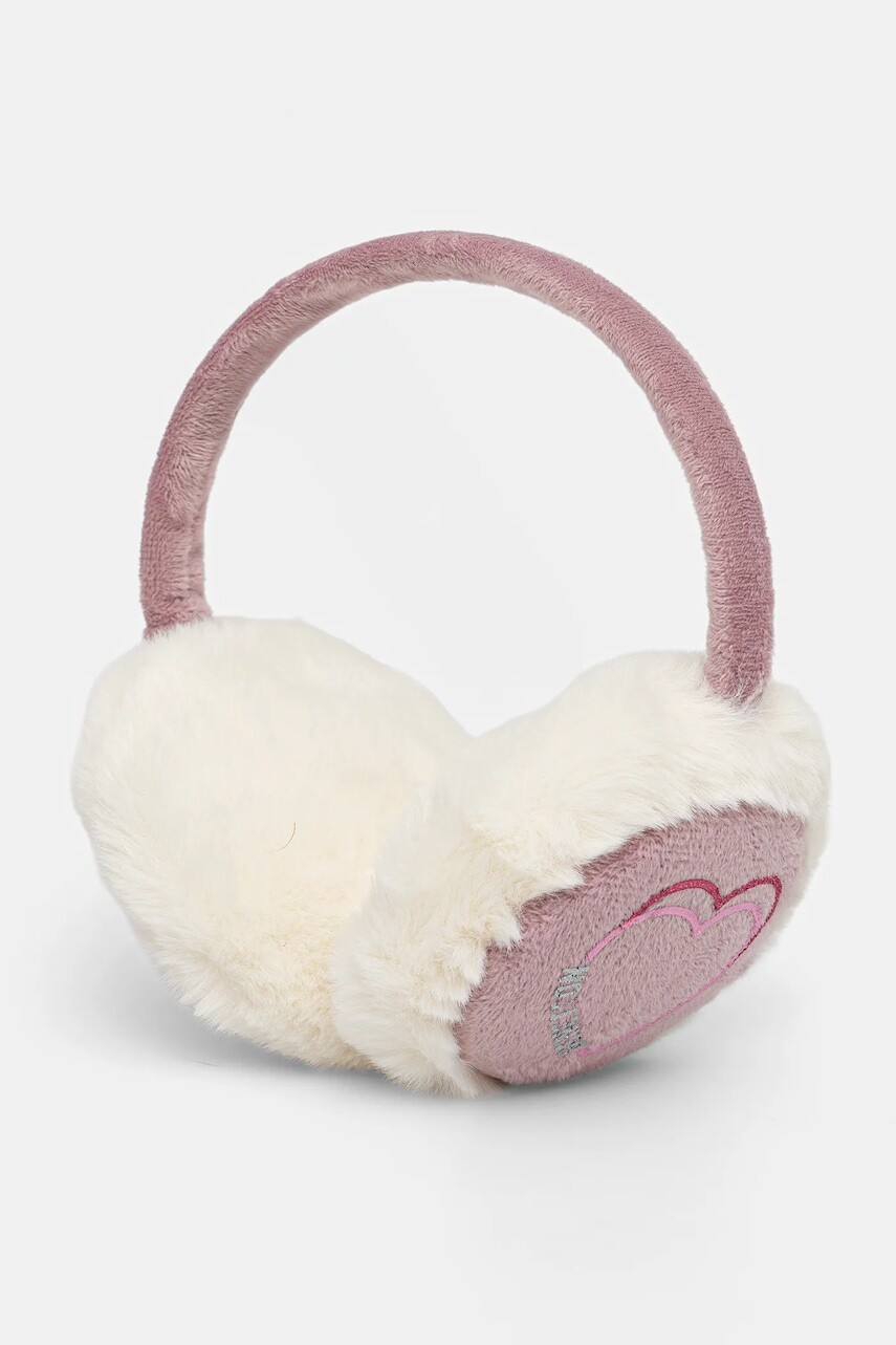 Zimné chrániče na uši United Colors of Benetton ružová farba biela, 6K0ZC800U