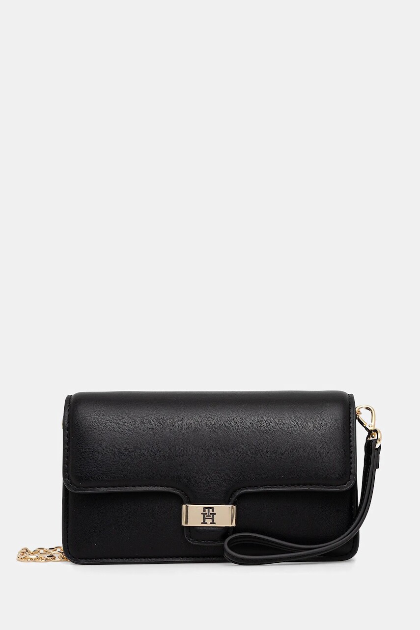 Kabelka Tommy Hilfiger čierna farba, AW0AW18288