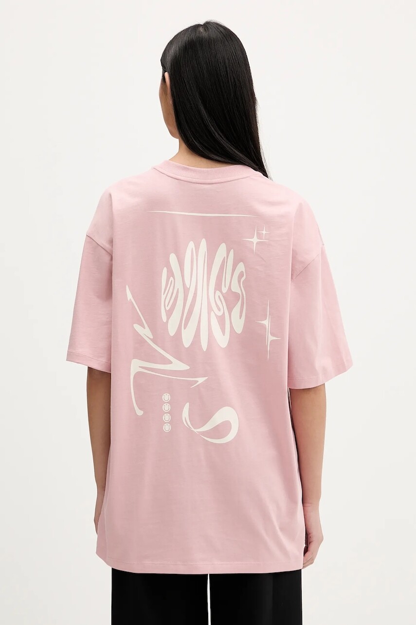 Bavlnené tričko Hugo Blue dámske, ružová farba, 50554005