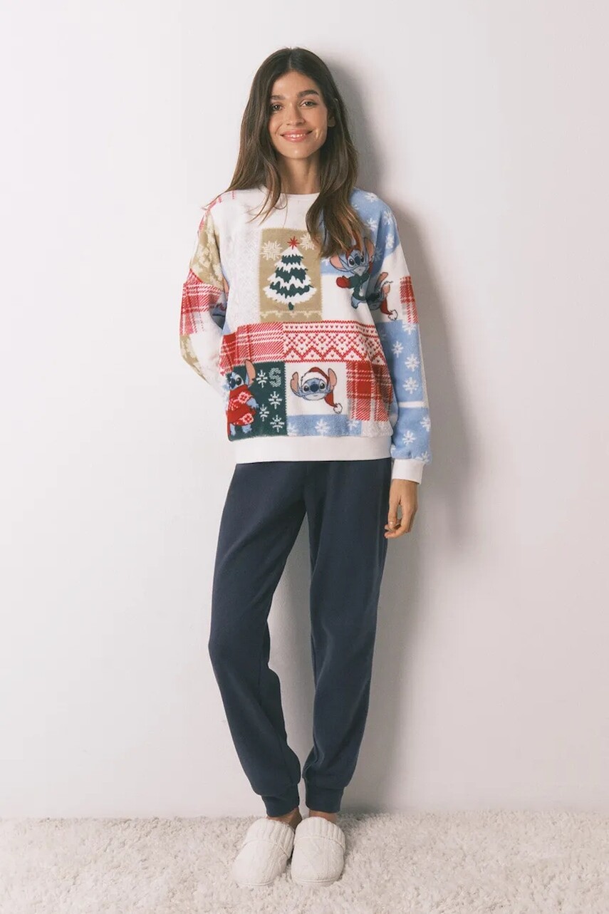 Pyžamový komplet women'secret LILO & STITCH béžová farba, 3132237