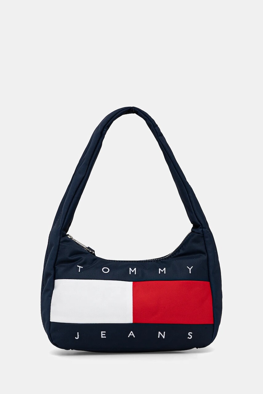 Kabelka Tommy Jeans tmavomodrá farba, AW0AW18074