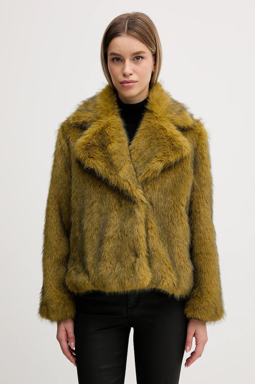 Kabát Sisley zelená farba, 22RHLN067