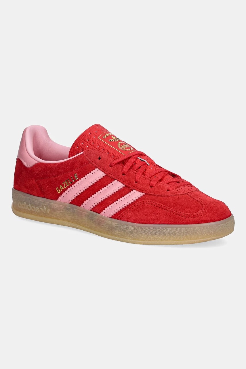 Kožené tenisky adidas Originals Gazelle Indoor červená farba, IH6797