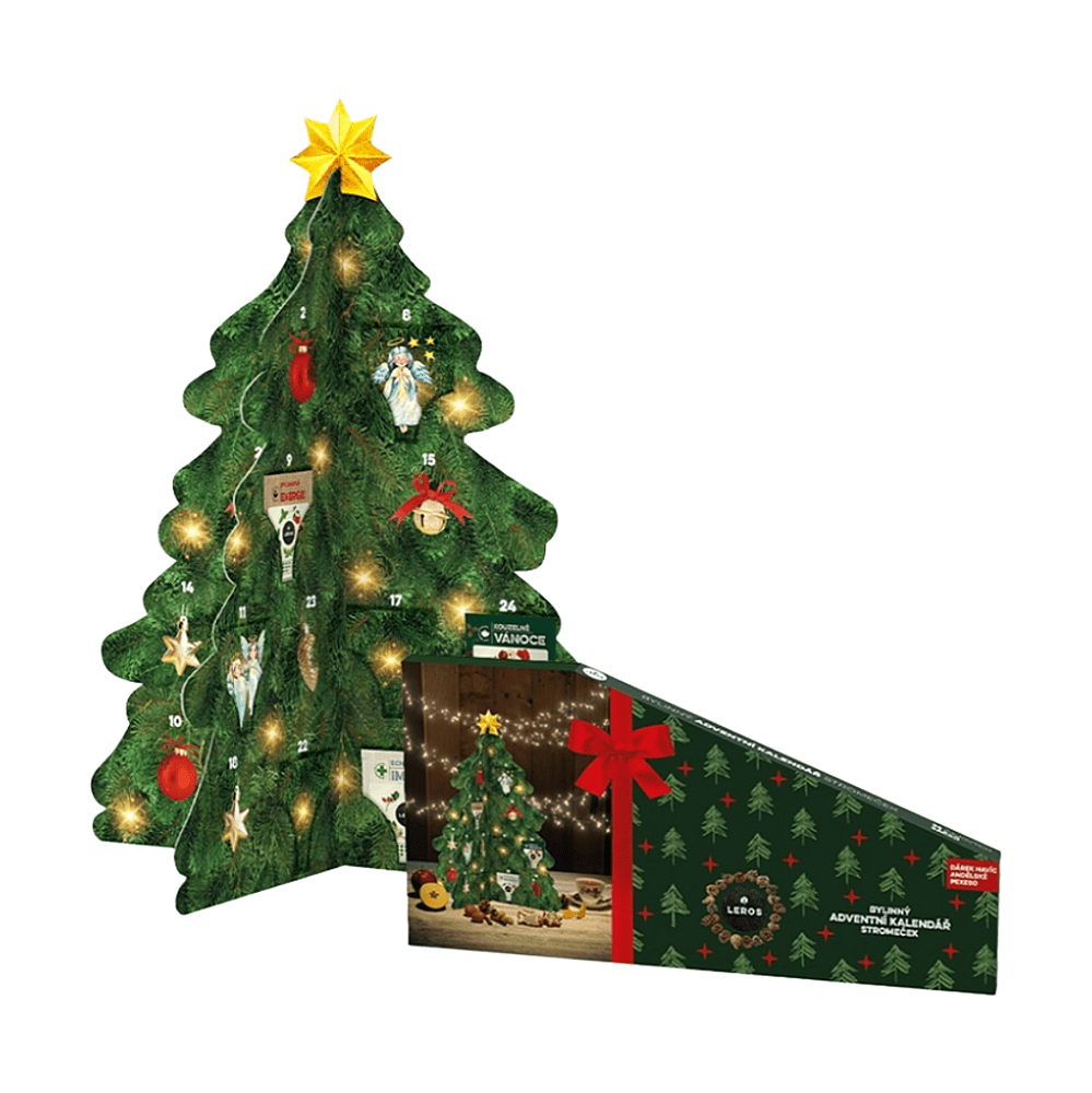 LEROS Bylinný adventný kalendár stromček 24 sáčkov