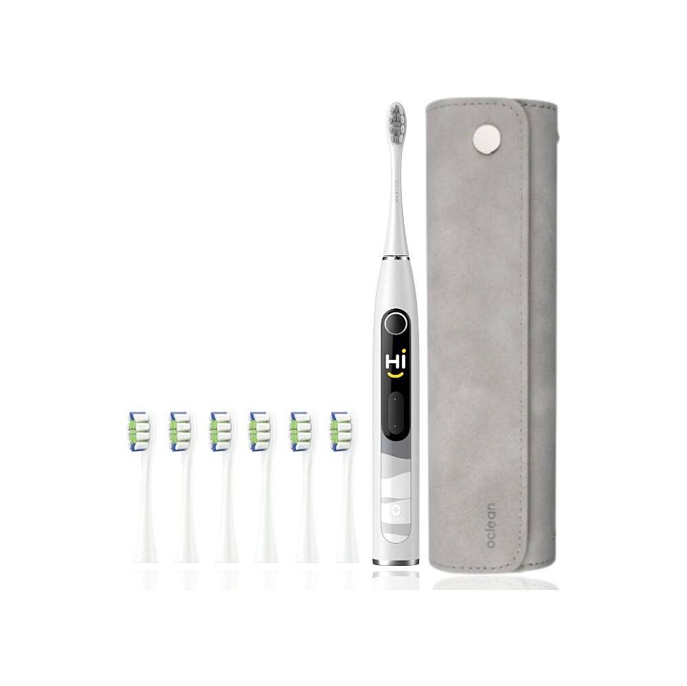 OCLEAN Sada sonická kefka X10 sivá 6x hlavica a puzdro