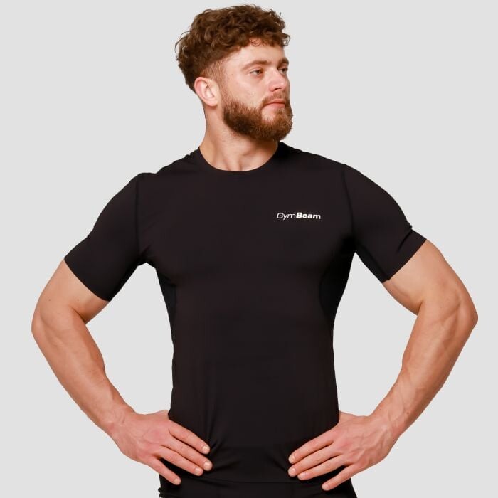 GymBeam Kompresné tričko Mid Black  XXL