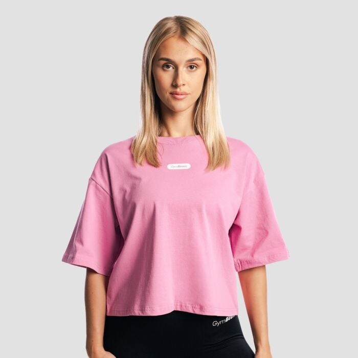 GymBeam Dámske tričko Boxy Girls Club Pink  S