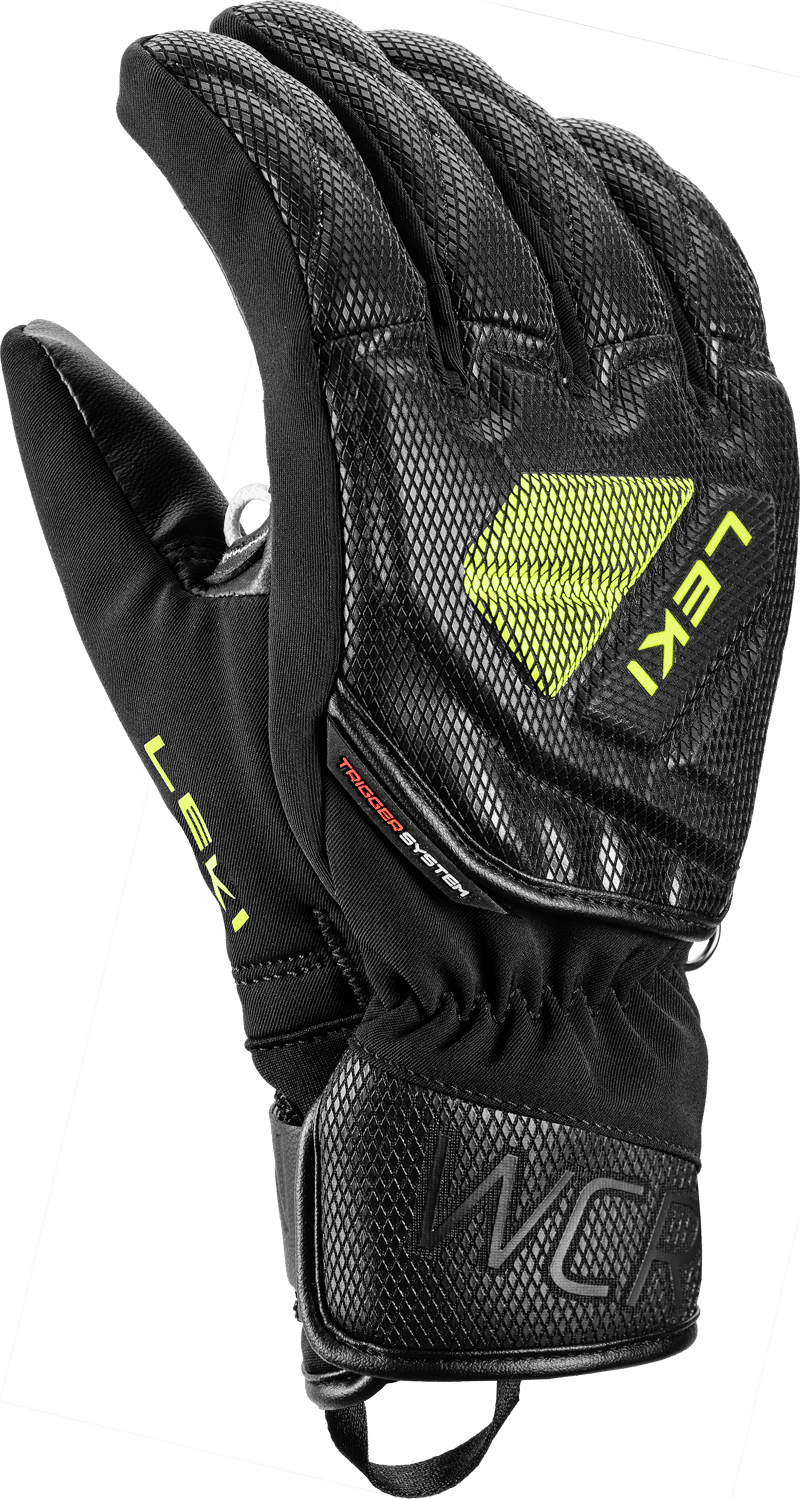 Leki WCR C-Tech 3D Junior Mitt black-ice lemon