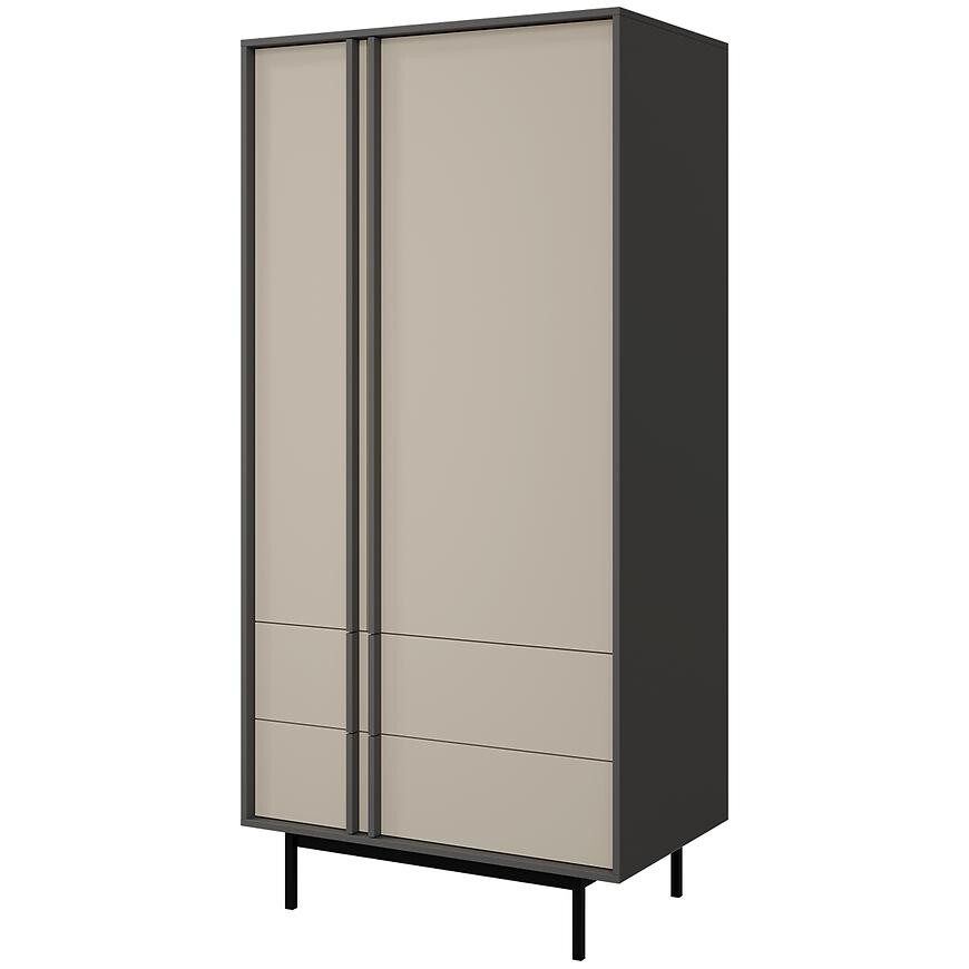 Skriňa Alsy 1 svetlobéžová/Antracit