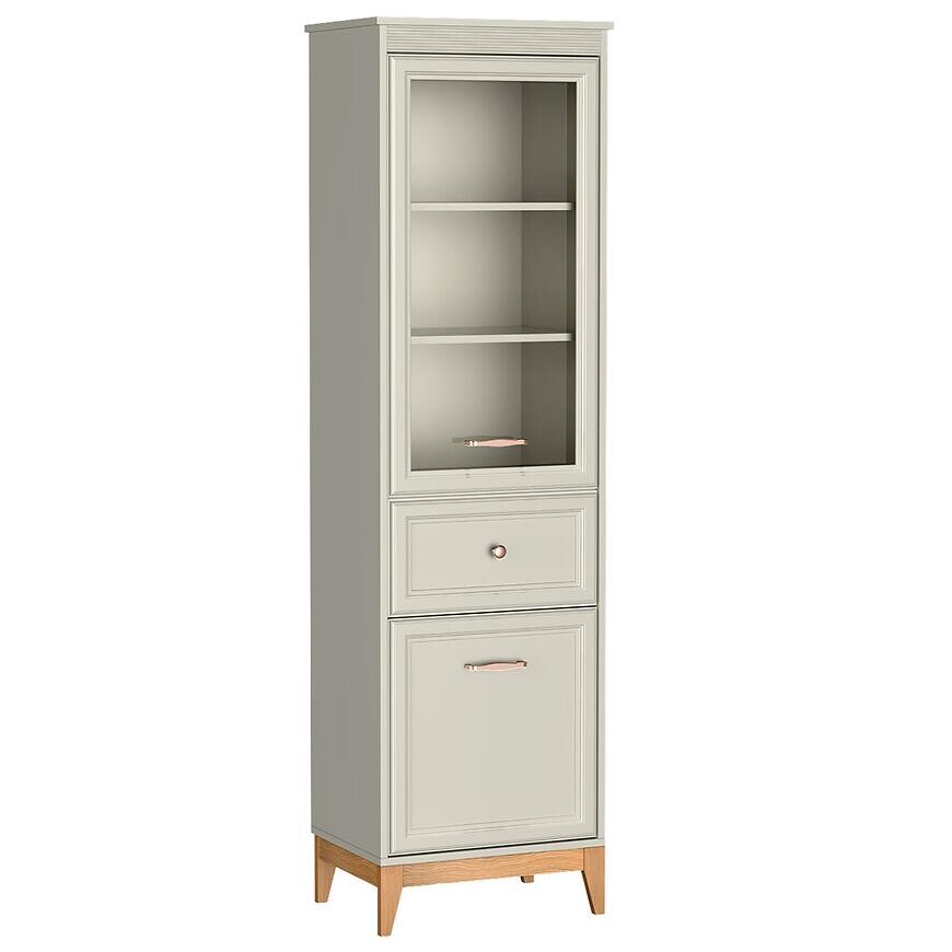 Vitrína nízka Windsor 6w Kašmír/Dub prírodný