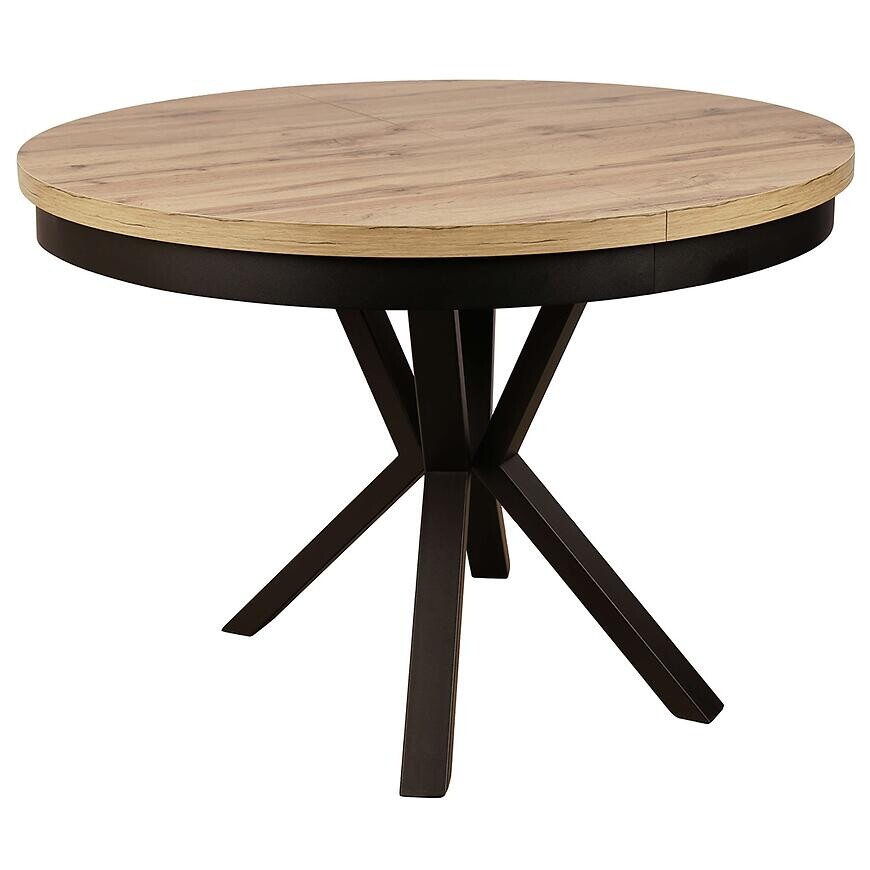 Stôl St-42 110+50 Dub Wotan/Čierna -Kovová noha