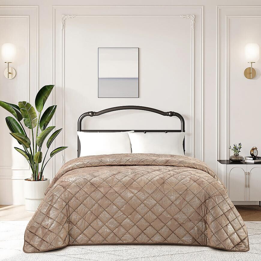 Prikrývka na posteľ Klaudia RQ-198 220x250 cm hnedá