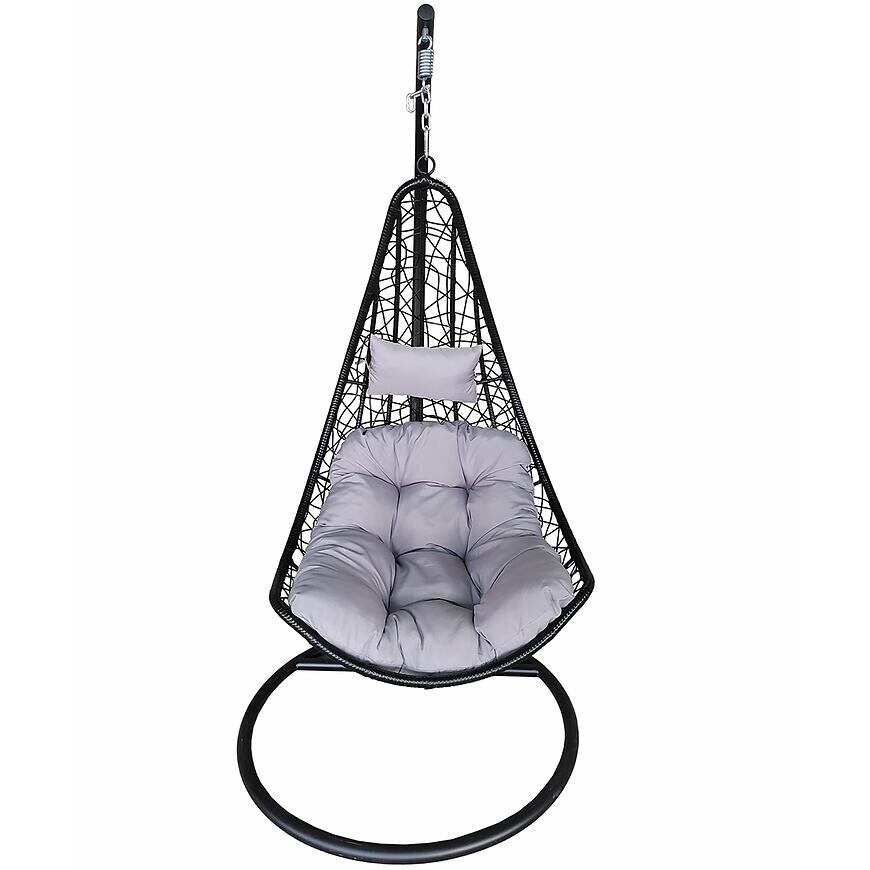 Hojdacie kreslo Murcia čierna s poduškou