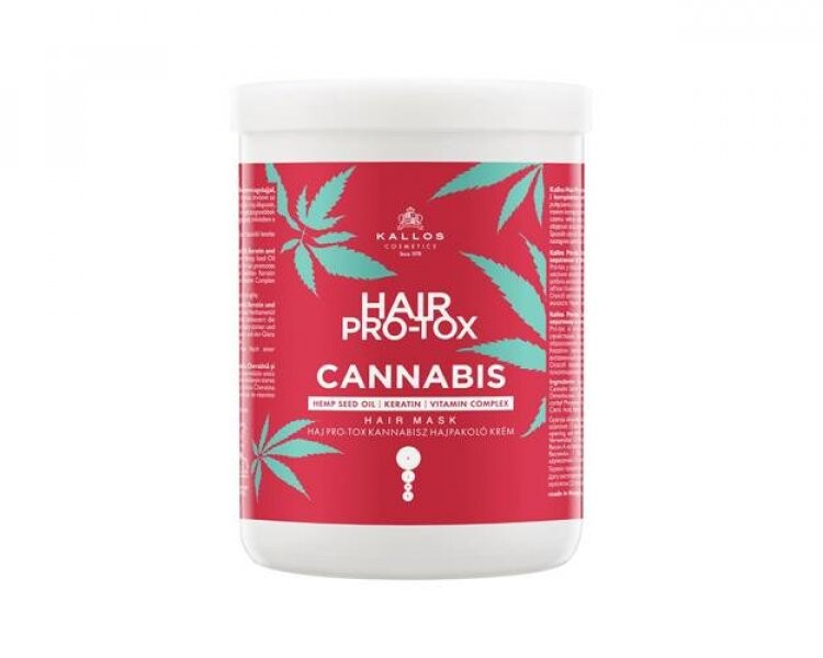 Kallos PRO-TOX Cannabis Hair Mask - maska na vlasy s konopným olejom, 1000 ml