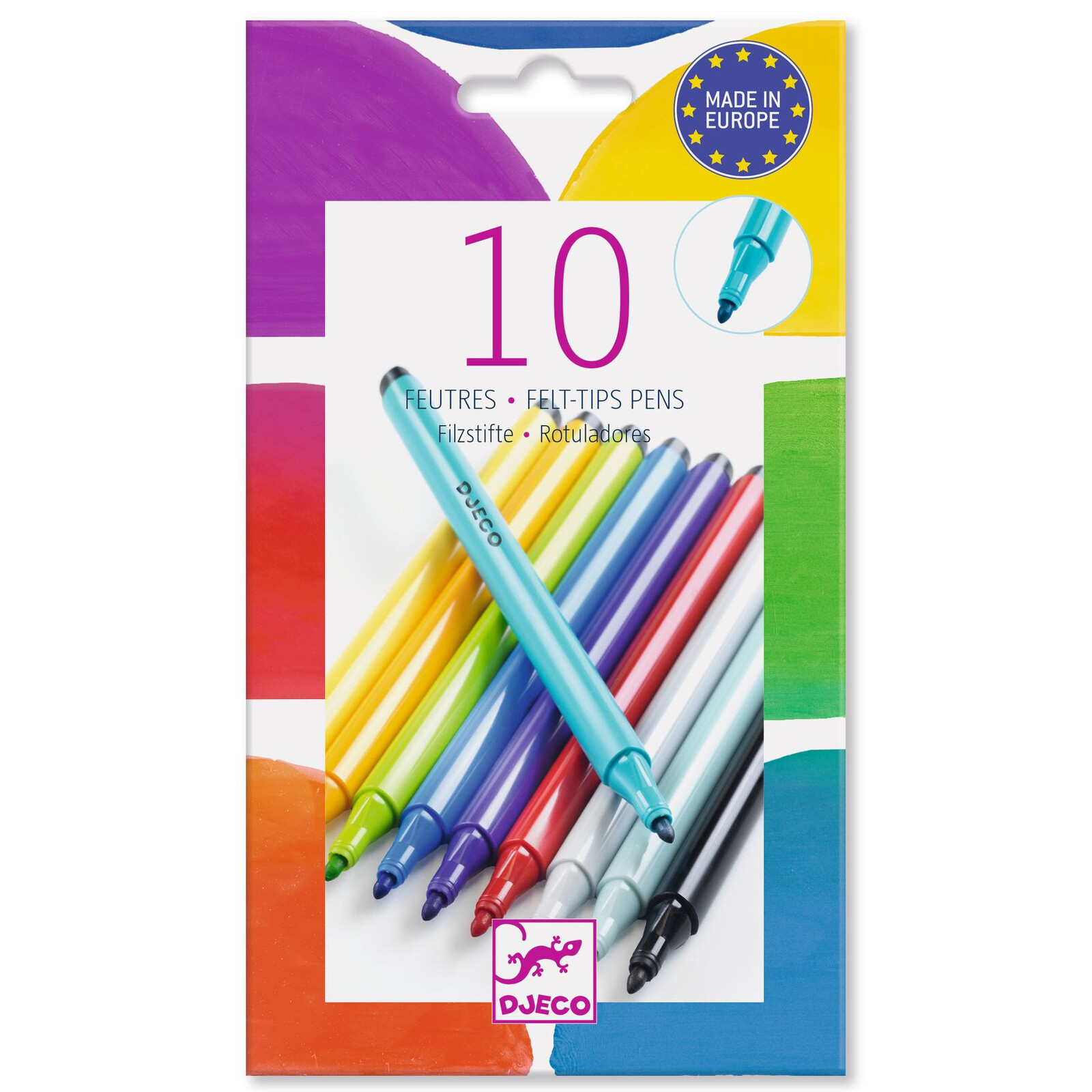 Súprava 10 farebných fixiek – dúhové odtiene