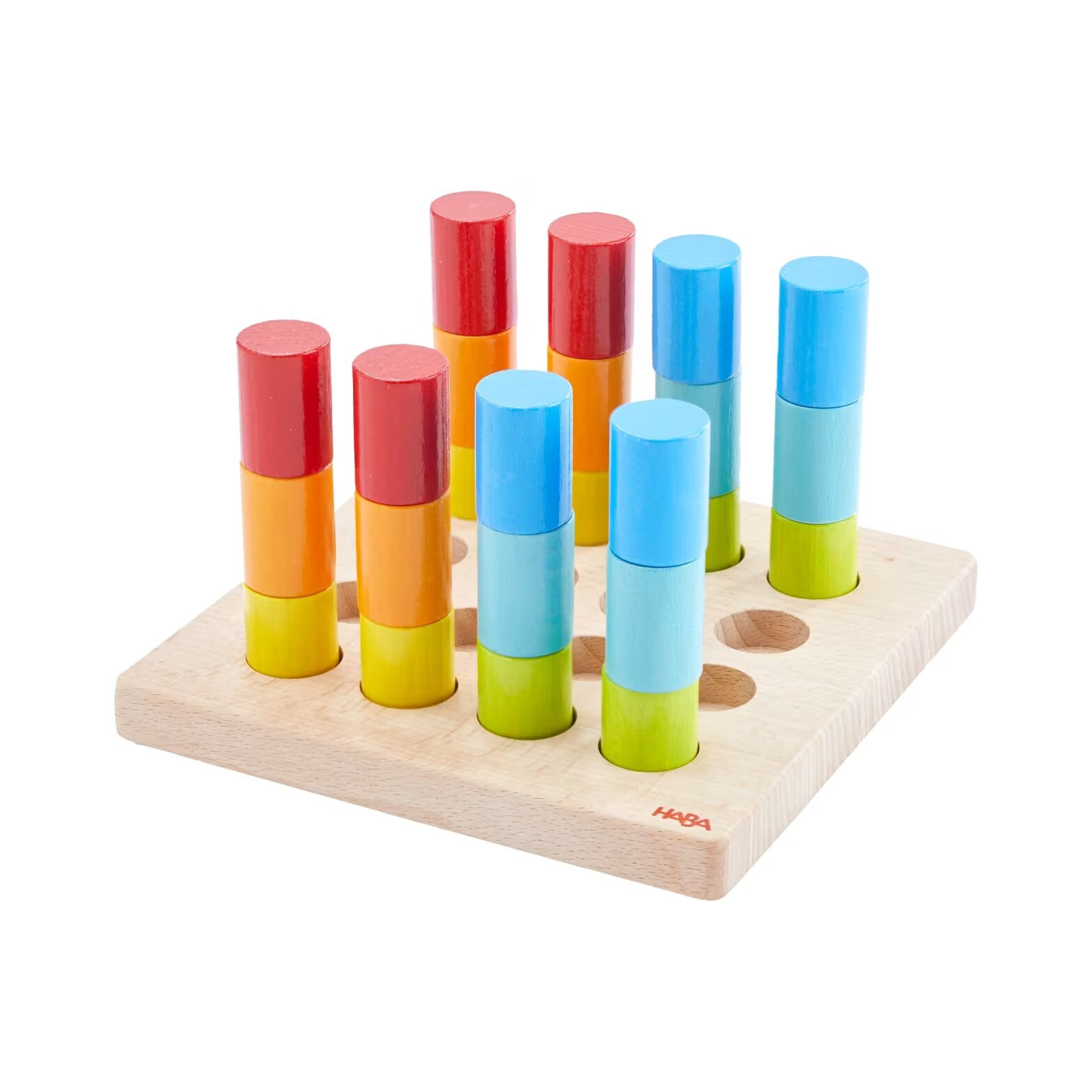 Stohovacia motorická hra s valčekmi