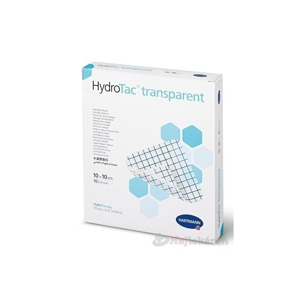 HydroTac transparent Comfort Krytie na rany hydrogélový obväz 10 ks