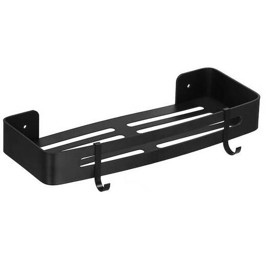 Kúpeľňová polica do sprchy 32x12 cm - čierna