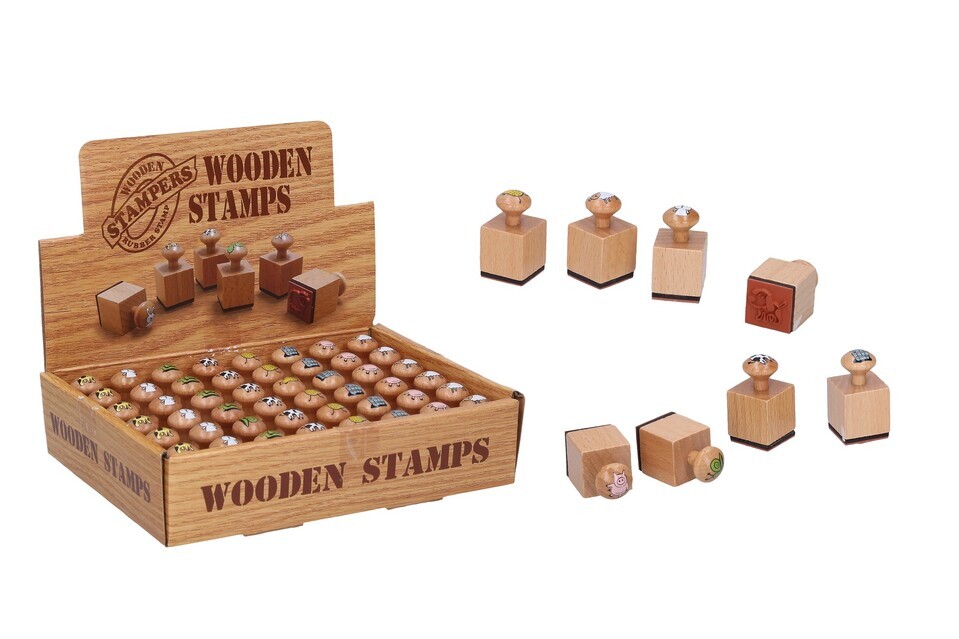 Drevená pečiatka zvieratko mix