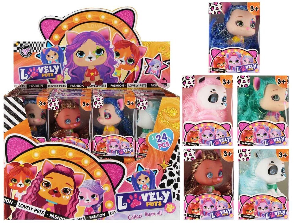 Psík s vlasmi 7cm - náhodná