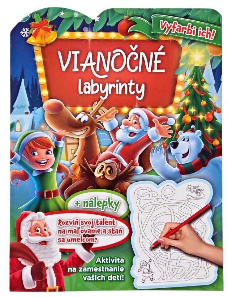 Vianočné labyrinty+nálepky 2.vydanie