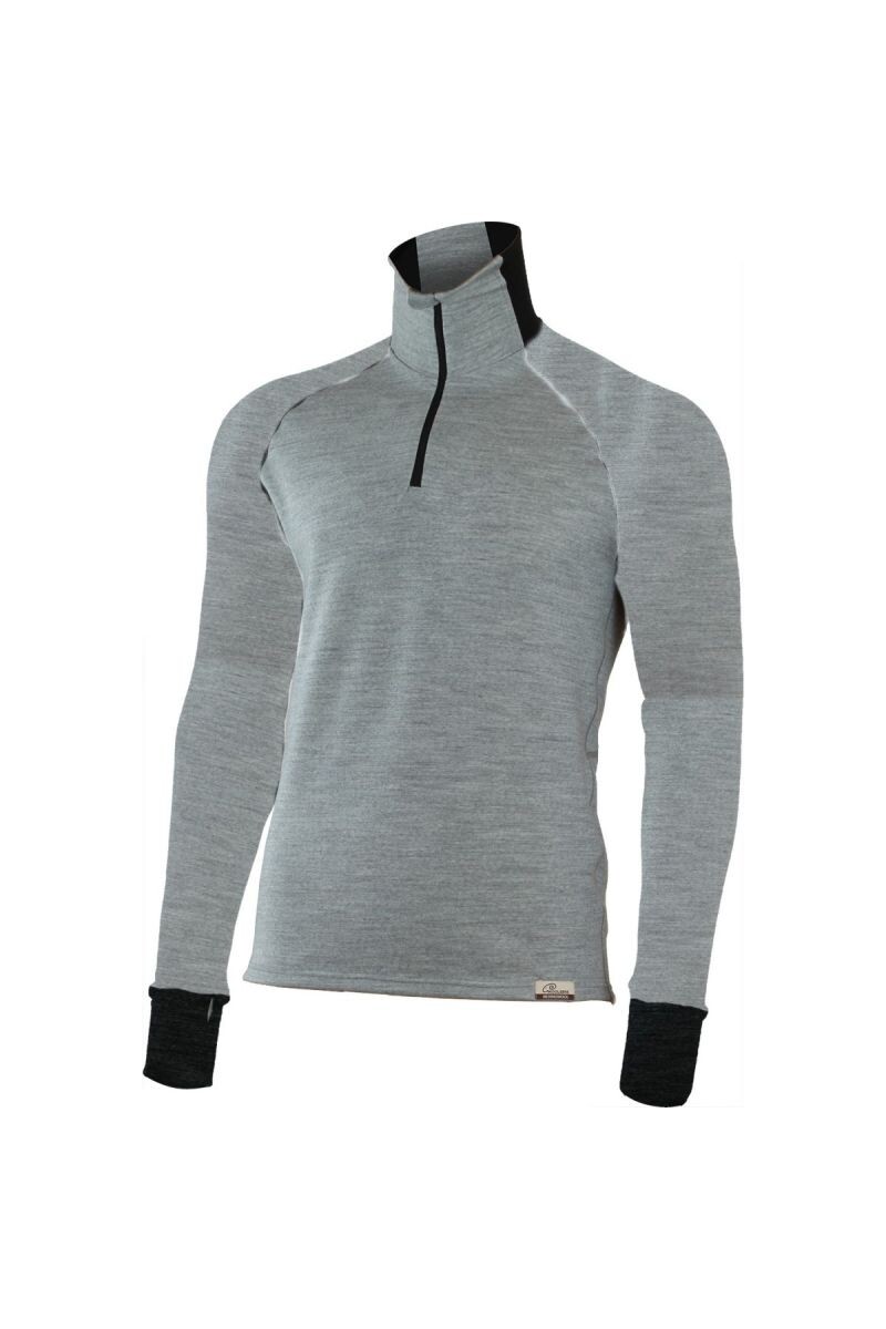 Lasting LEO 8489 šedá vlnená merino mikina Veľkosť: XXL 8595067833859